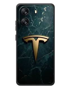 Чохол для Blackview Oscal Flat 1C з картинкою «Мармурова Tesla Gold»