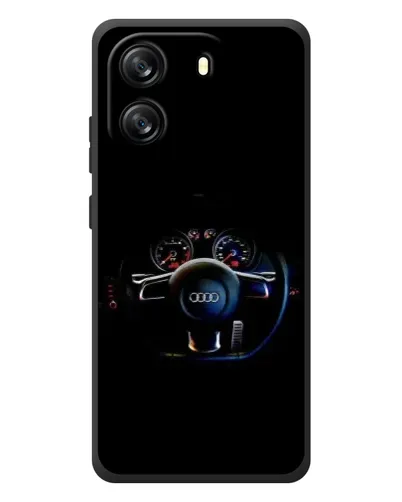 Чехол для Blackview Oscal Flat 1C с картинкой «Салон Audi — руль»