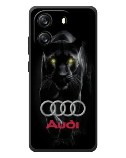 Чехол для Blackview Oscal Flat 1C с картинкой «Пантера и Audi»