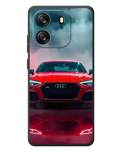 Чехол для Blackview Oscal Flat 1C с картинкой «Audi RS — красный стиль»