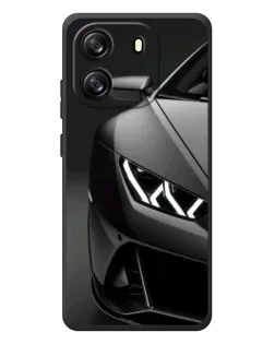 Чехол для Blackview Oscal Flat 1C с картинкой «Lamborghini фары детализация»