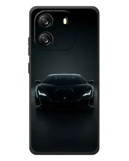 Чехол для Blackview Oscal Flat 1C с картинкой «Черный Lamborghini Aventador»