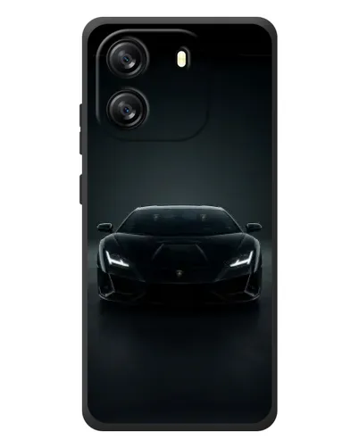 Чехол для Blackview Oscal Flat 1C с картинкой «Черный Lamborghini Aventador»
