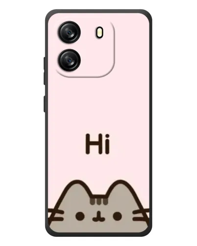 Чехол для Blackview Oscal Flat 1C с картинкой «Пушин говорит Hi»
