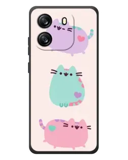 Чехол для Blackview Oscal Flat 1C с картинкой «Pusheen трио» Чехол для Blackview Oscal Flat 1C с картинкой «Pusheen трио»