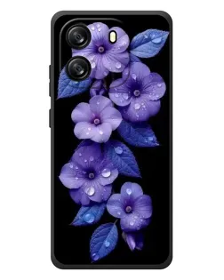 Чохол для Blackview Oscal Flat 1C з картинкою «Фіолетові квіти з росою»