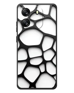 Чохол для Blackview Oscal Flat 1C з картинкою «Біла об'ємна сітка»
