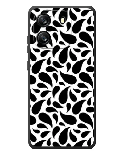 Чехол для Blackview Oscal Flat 1C с картинкой «Контрастные черные капли»