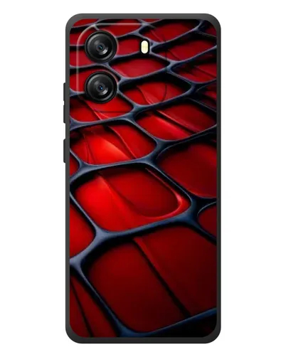 Чехол для Blackview Oscal Flat 1C с картинкой «Красная глянцевая сетка»
