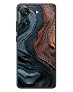 Чехол для Blackview Oscal Flat 1C с картинкой «Цветные волны каньона»