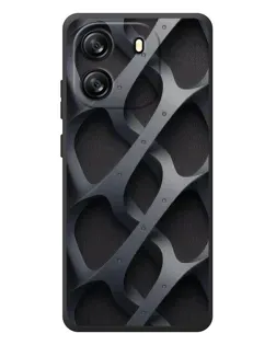Чехол для Blackview Oscal Flat 1C с картинкой «Объемное серое плетение»
