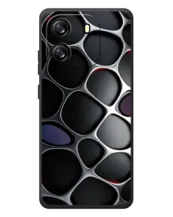 Чехол для Blackview Oscal Flat 1C с картинкой «Объемная темная решетка»