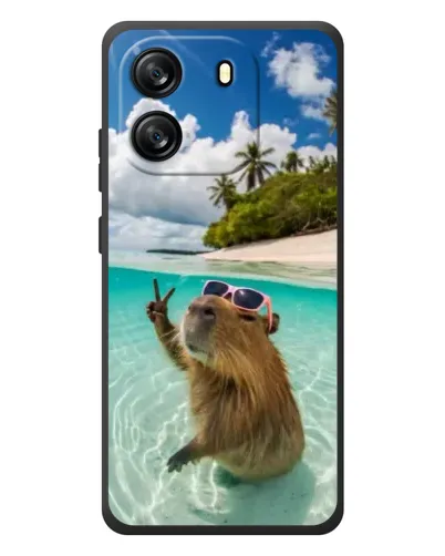 Чохол для Blackview Oscal Flat 1C з картинкою «Капібара на морі»