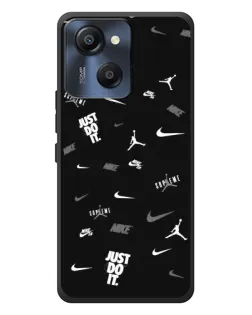 Чехол для Blackview Oscal Modern 8 с картинкой «Nike Black Pattern»