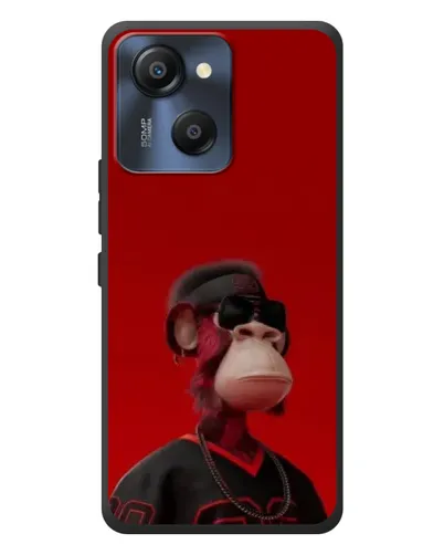 Чехол для Blackview Oscal Modern 8 с картинкой «Bored Ape в красном»
