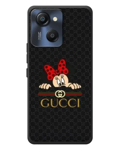 Чехол для Blackview Oscal Modern 8 с картинкой «Минни Маус Gucci — черный»