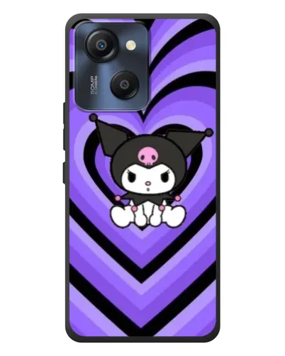 Чехол для Blackview Oscal Modern 8 с картинкой «Kuromi и фиолетовые сердца»