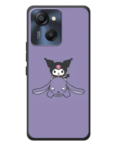 Чехол для Blackview Oscal Modern 8 с картинкой «Kuromi на лиловом фоне»