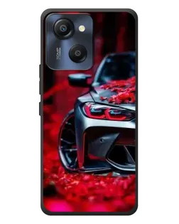 Чехол для Blackview Oscal Modern 8 с картинкой «Спортивная BMW и цветы»