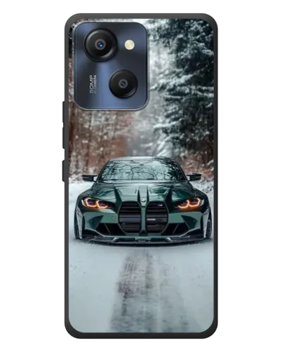 Чехол для Blackview Oscal Modern 8 с картинкой «BMW в зимнем лесу»