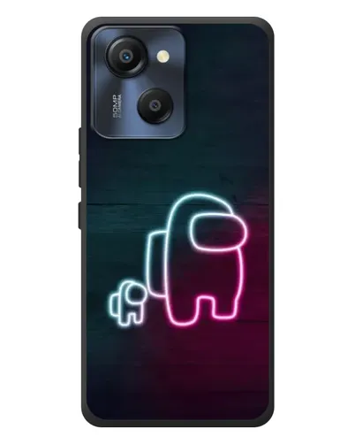 Чехол для Blackview Oscal Modern 8 с картинкой «Among Us неон-арт»