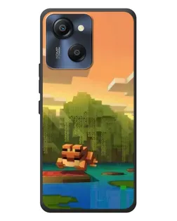 Чехол для Blackview Oscal Modern 8 с картинкой «Майнкрафт закат солнца»