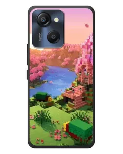 Чехол для Blackview Oscal Modern 8 с картинкой «Розовое дерево Minecraft»
