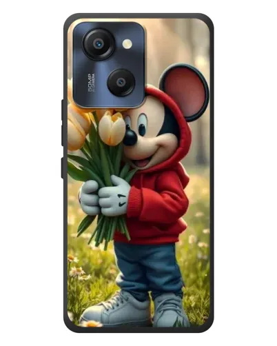 Чехол для Blackview Oscal Modern 8 с картинкой «Микки с тюльпанами»