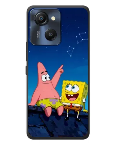 Чехол для Blackview Oscal Modern 8 с картинкой «Губка Боб и Патрик ночью»