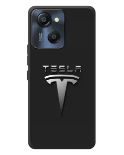 Чехол для Blackview Oscal Modern 8 с картинкой «Стальной логотип Tesla»