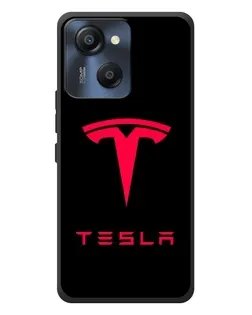 Чехол для Blackview Oscal Modern 8 с картинкой «Tesla Red Logo»
