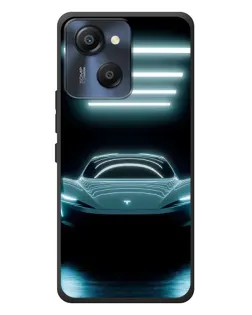 Чехол для Blackview Oscal Modern 8 с картинкой «Tesla в неоне»