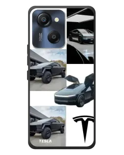 Чехол для Blackview Oscal Modern 8 с картинкой «Коллаж Cybertruck Tesla»