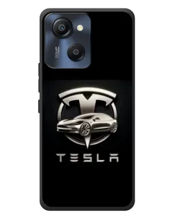 Чехол для Blackview Oscal Modern 8 с картинкой «Tesla — серебристое авто»