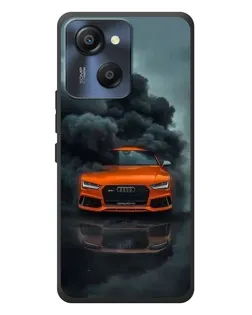 Чехол для Blackview Oscal Modern 8 с картинкой «Audi в облаках дыма»