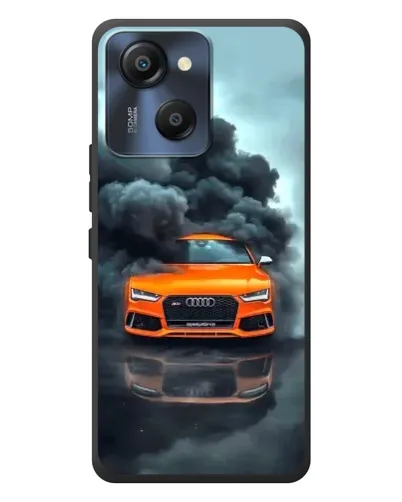 Чехол для Blackview Oscal Modern 8 с картинкой «Audi в облаках дыма»
