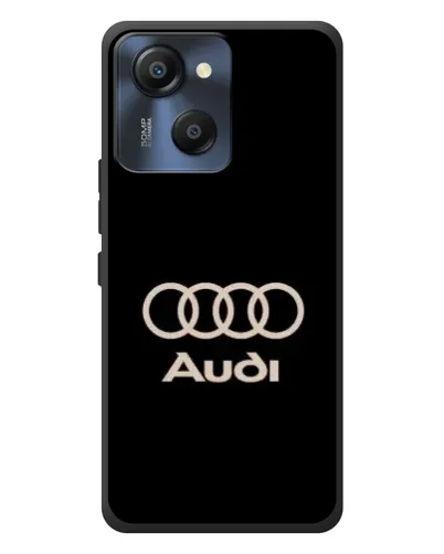Чехол для Blackview Oscal Modern 8 с картинкой «Audi — золотой логотип»