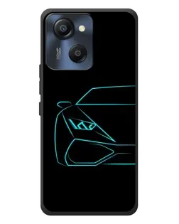 Чехол для Blackview Oscal Modern 8 с картинкой «Голубой силуэт Lamborghini»