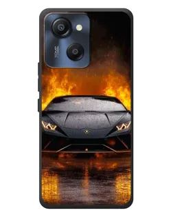 Чехол для Blackview Oscal Modern 8 с картинкой «Lamborghini в огне»