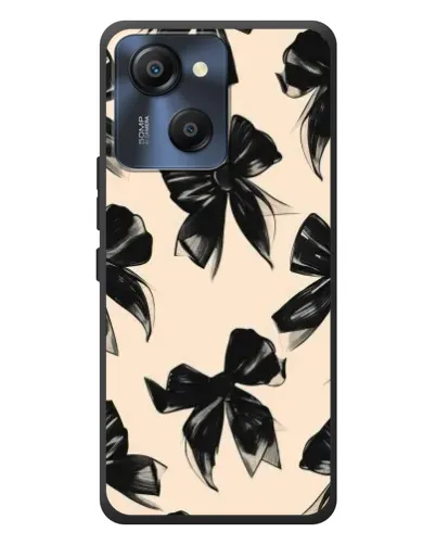 Чехол для Blackview Oscal Modern 8 с картинкой «Паттерн черные банты» Чехол для Blackview Oscal Modern 8 с картинкой «Паттерн черные банты»