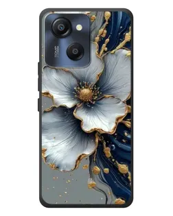 Чохол для Blackview Oscal Modern 8 з картинкою «Біла квітка та золотий флюїд»