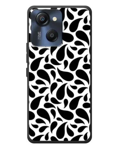 Чехол для Blackview Oscal Modern 8 с картинкой «Контрастные черные капли»