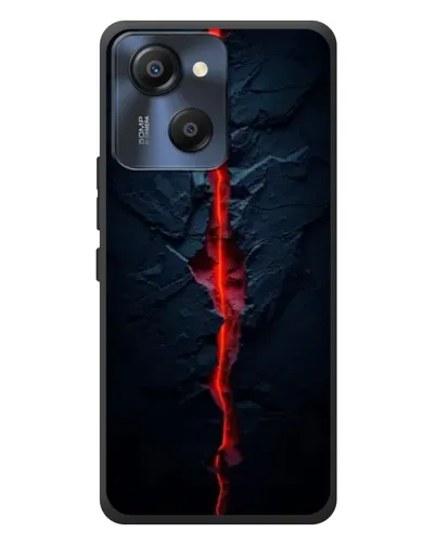 Чехол для Blackview Oscal Modern 8 с картинкой «Kрасная лавовая трещина»