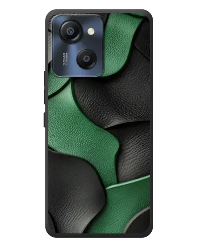Чехол для Blackview Oscal Modern 8 с картинкой «Зеленые кожаные волны»