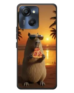 Чехол для Blackview Oscal Modern 8 с картинкой «Капибара с пиццей»
