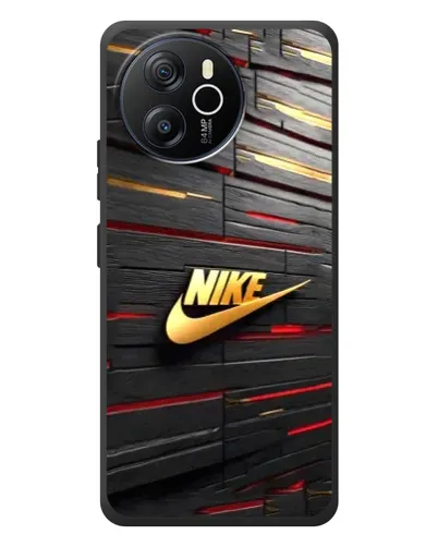 Чехол для Blackview Oscal Tiger 12 с картинкой «Золотой Nike на металле»