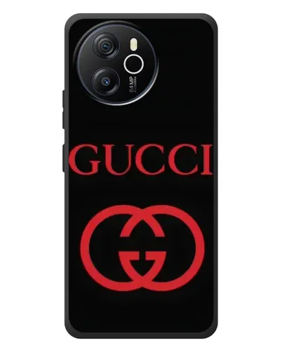 Чехол для Blackview Oscal Tiger 12 с картинкой «Gucci — красный логотип»