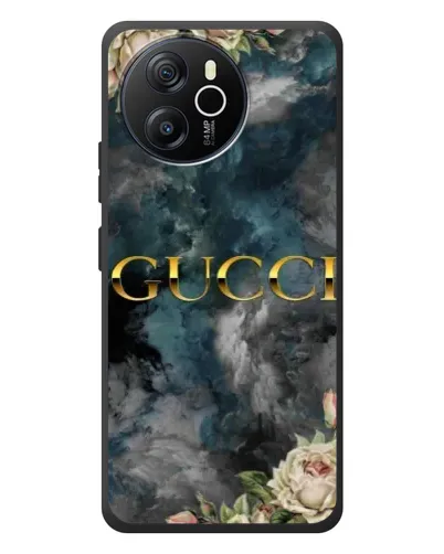 Чехол для Blackview Oscal Tiger 12 с картинкой «Абстрактные цветы Gucci»