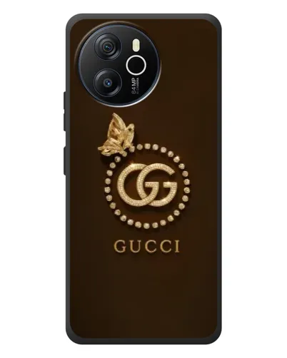 Чехол для Blackview Oscal Tiger 12 с картинкой «Gucci — золотая бабочка»