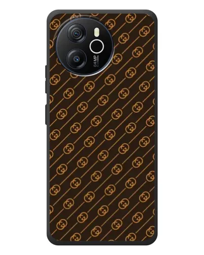 Чехол для Blackview Oscal Tiger 12 с картинкой «Gucci — золотые диагонали»